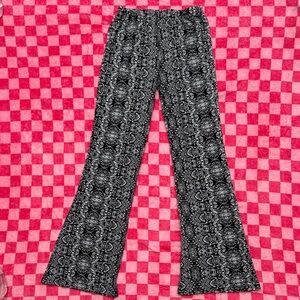 Shinestar Black and White Wide Leg Pants